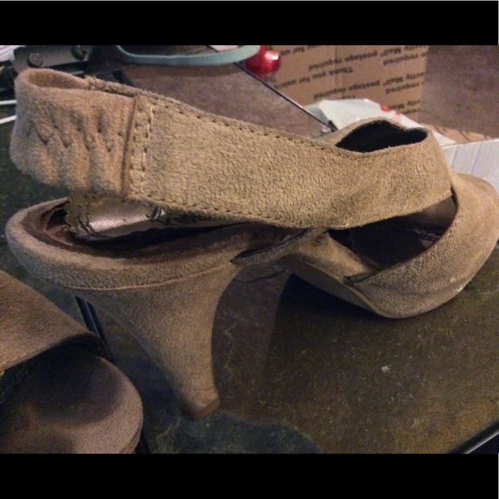 COPY - Nude Suede Strappy Heels